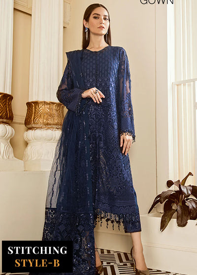 Baroque Embroidered Chiffon Suits Unstitched 3 Piece BQ25UF Delph