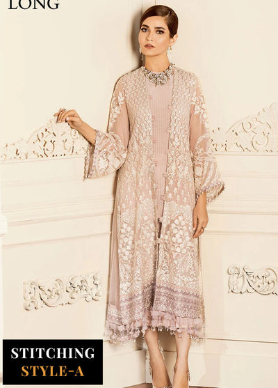 Baroque Embroidered Chiffon Suits Unstitched 3 Piece BQ25UF Dove