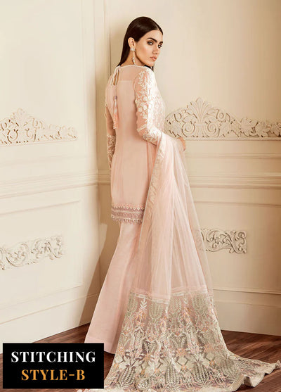 Baroque Embroidered Chiffon Suits Unstitched 3 Piece BQ25UF Dove