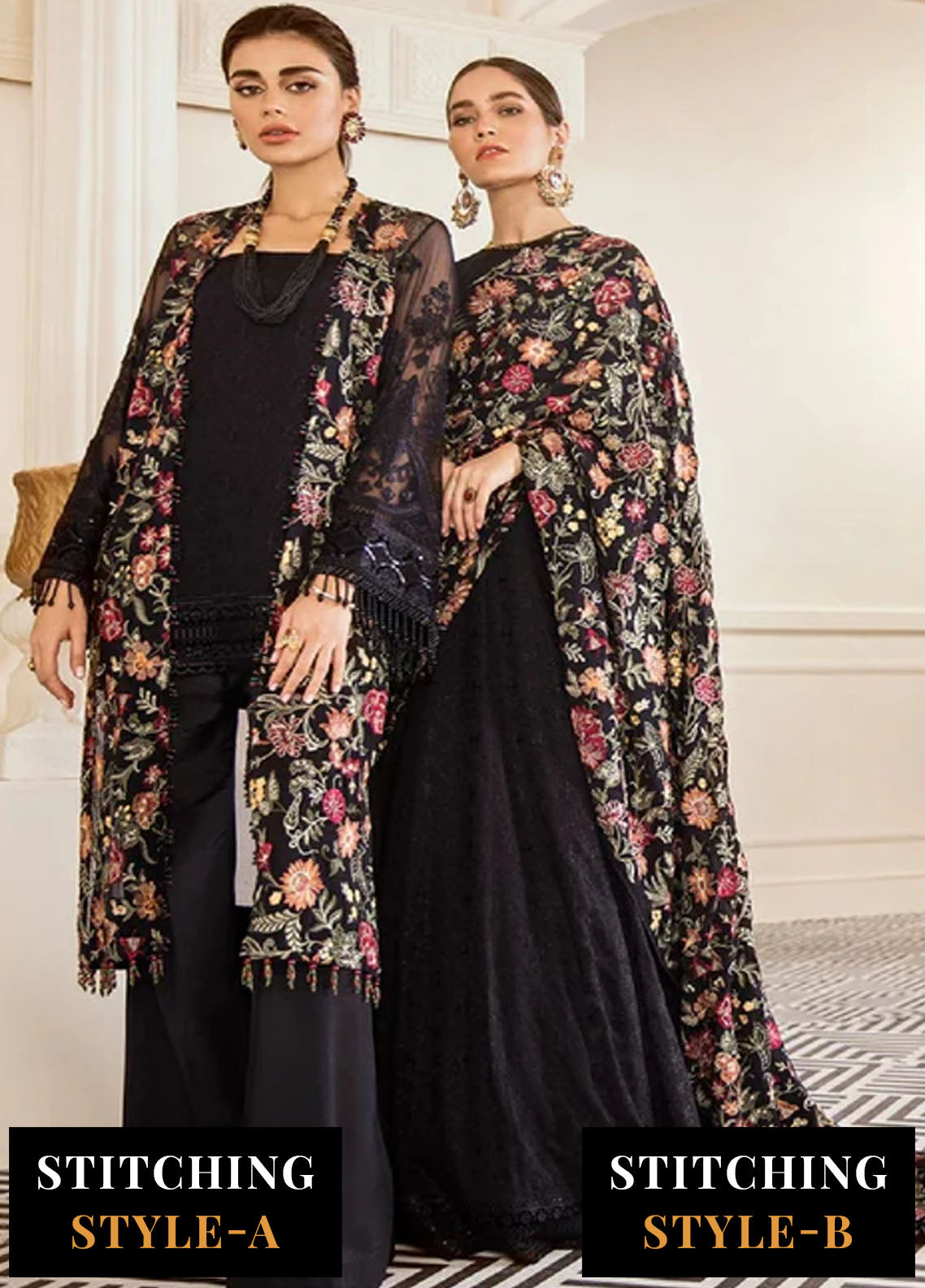 Baroque Embroidered Chiffon Suits Unstitched 3 Piece BQ25UF Exotica