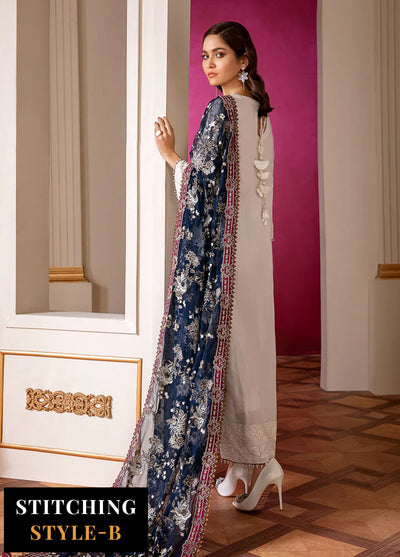 Baroque Embroidered Chiffon Suits Unstitched 3 Piece BQ25UF Glaze