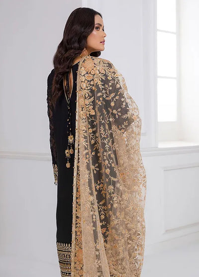 Baroque Embroidered Chiffon Suits Unstitched 3 Piece BQ25UF PR- D283