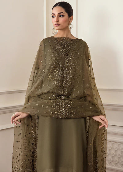 Baroque Embroidered Chiffon Suits Unstitched 3 Piece BQ25UF PR- D295