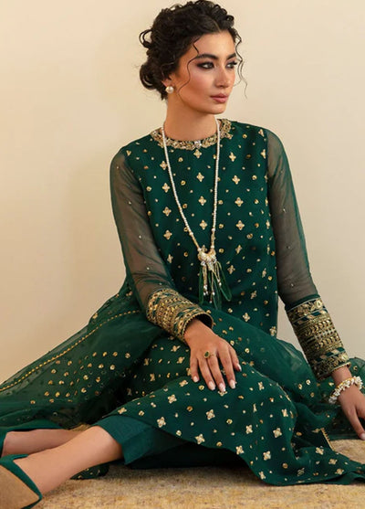 Baroque Embroidered Chiffon Suits Unstitched 3 Piece BQ25UF PR- D395