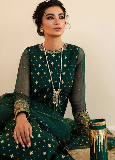 Baroque Embroidered Chiffon Suits Unstitched 3 Piece BQ25UF PR- D395