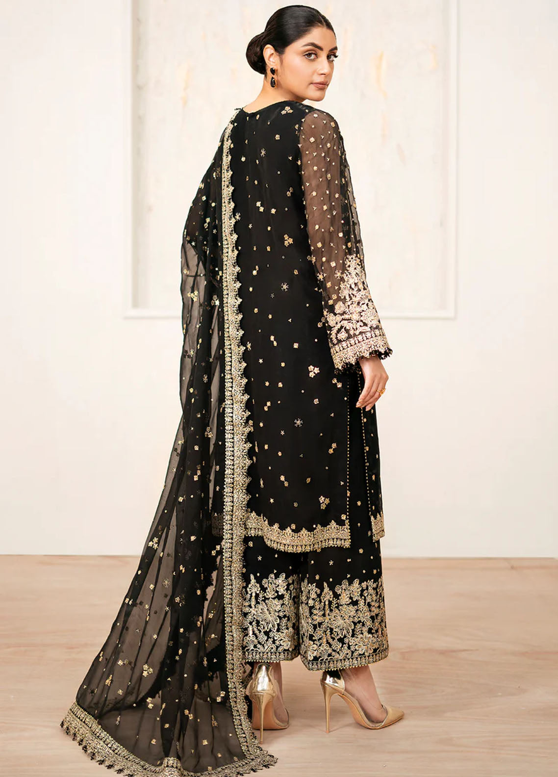 Baroque Embroidered Chiffon Suits Unstitched 3 Piece BQ25UF UF-4038