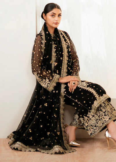 Baroque Embroidered Chiffon Suits Unstitched 3 Piece BQ25UF UF-4038