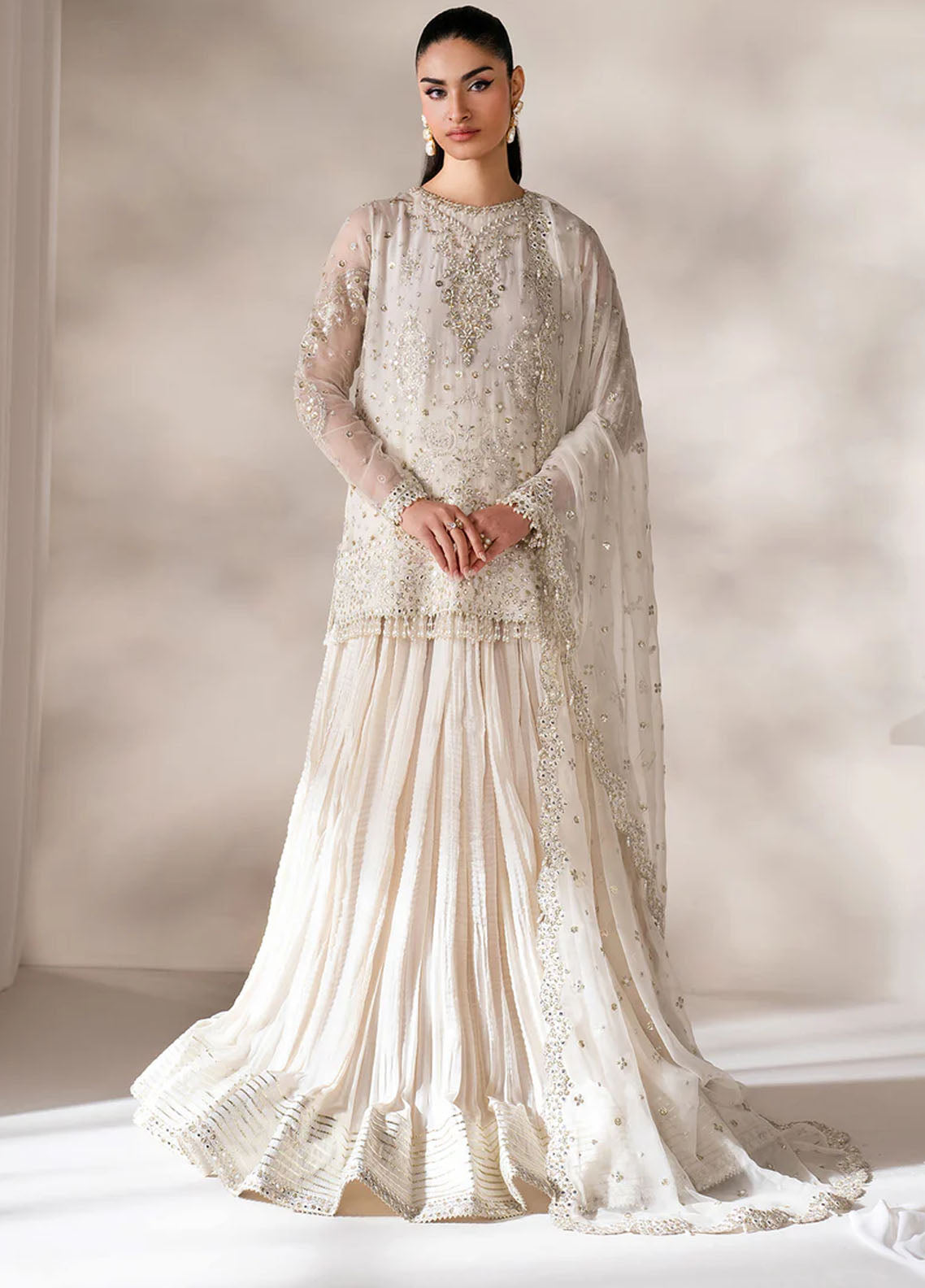 Baroque Embroidered Chiffon Suits Unstitched 3 Piece BQ25UF UF-4140
