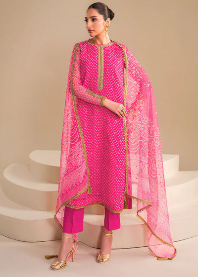Baroque Embroidered Chiffon Suits Unstitched 3 Piece BQ25UF UF-626