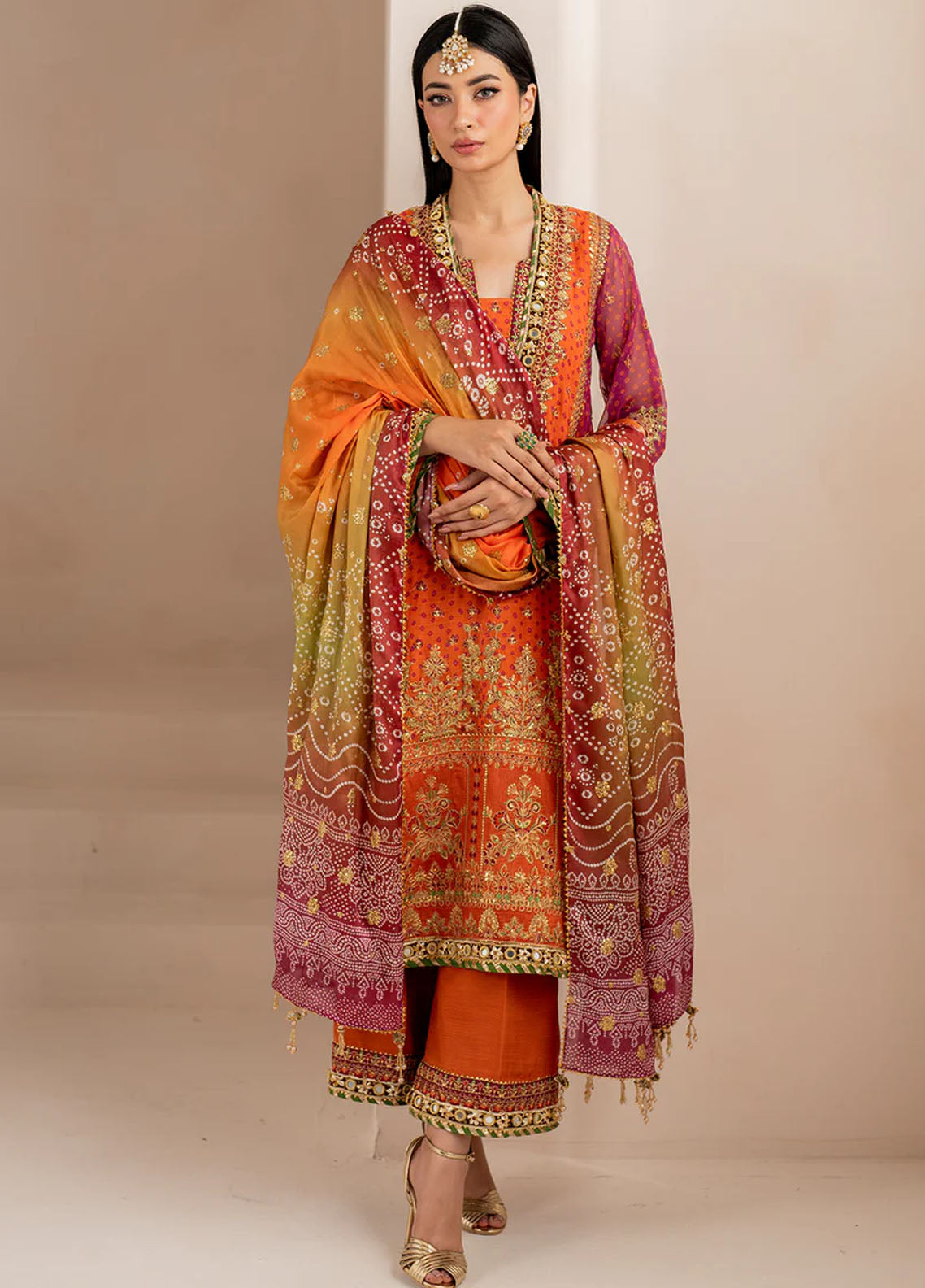 Baroque Embroidered Chiffon Suits Unstitched 3 Piece BQ25UF UF-706