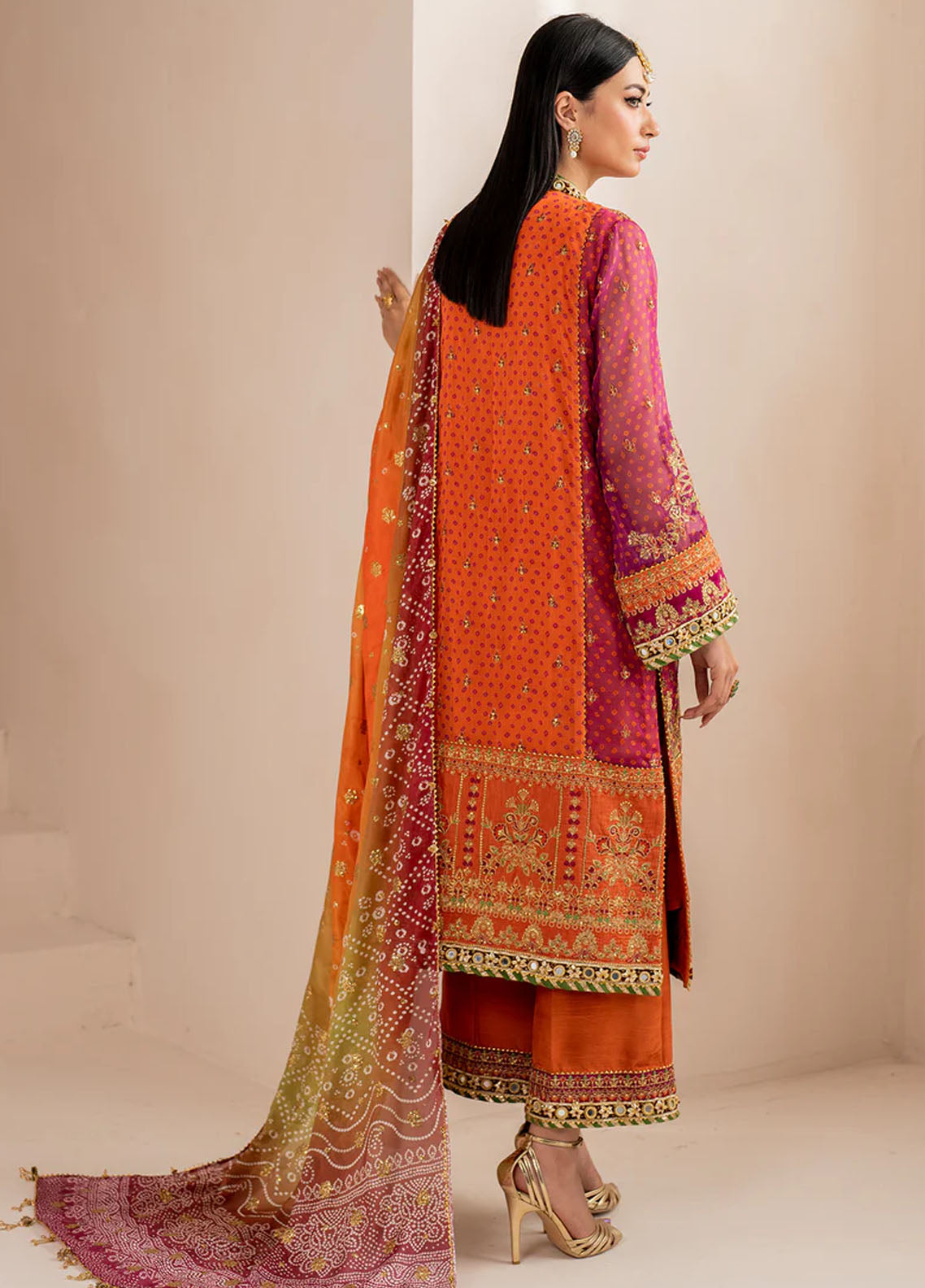 Baroque Embroidered Chiffon Suits Unstitched 3 Piece BQ25UF UF-706