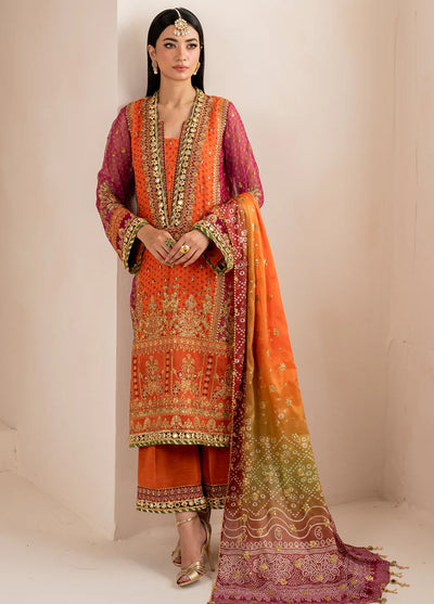 Baroque Embroidered Chiffon Suits Unstitched 3 Piece BQ25UF UF-706