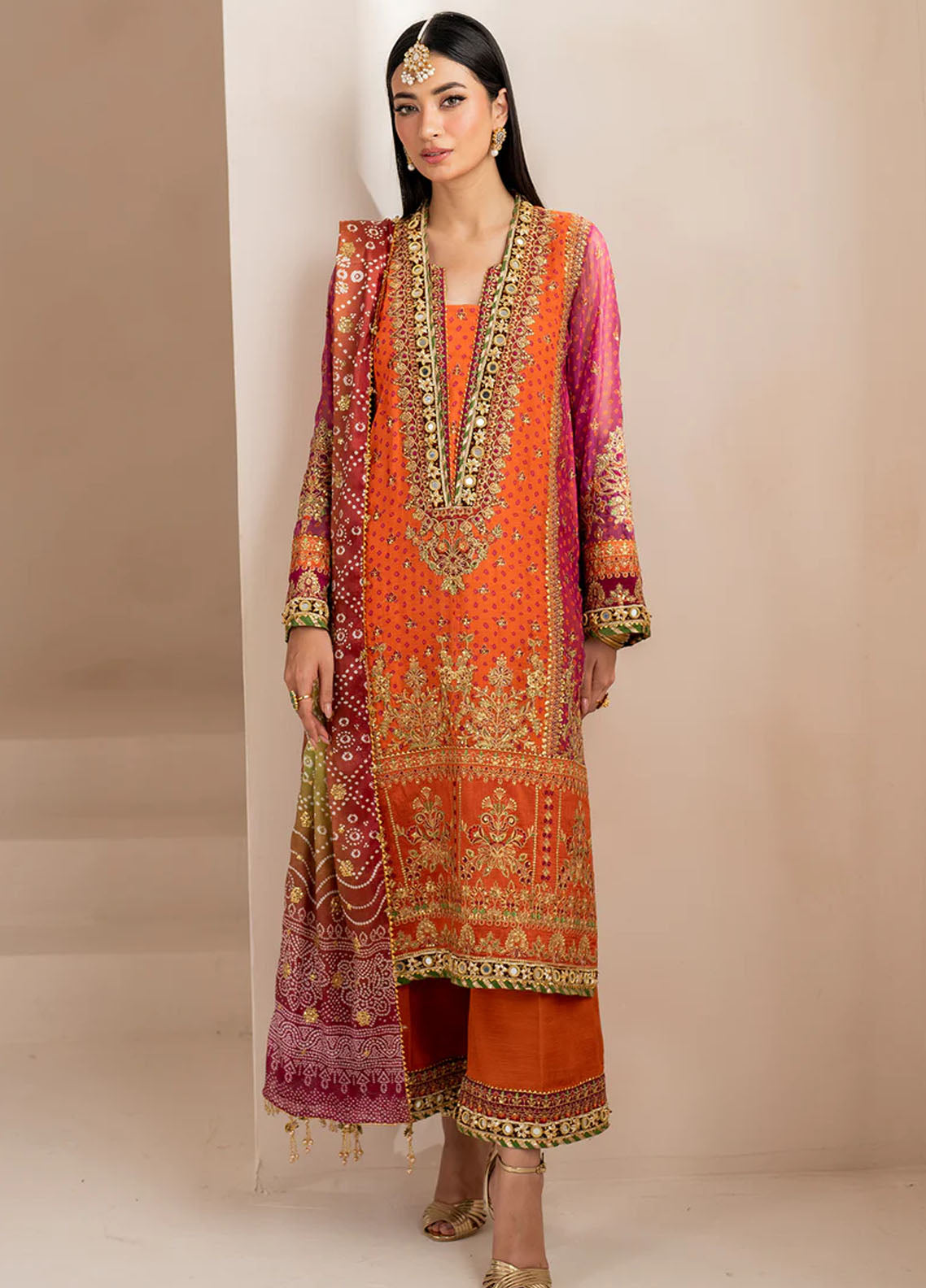Baroque Embroidered Chiffon Suits Unstitched 3 Piece BQ25UF UF-706