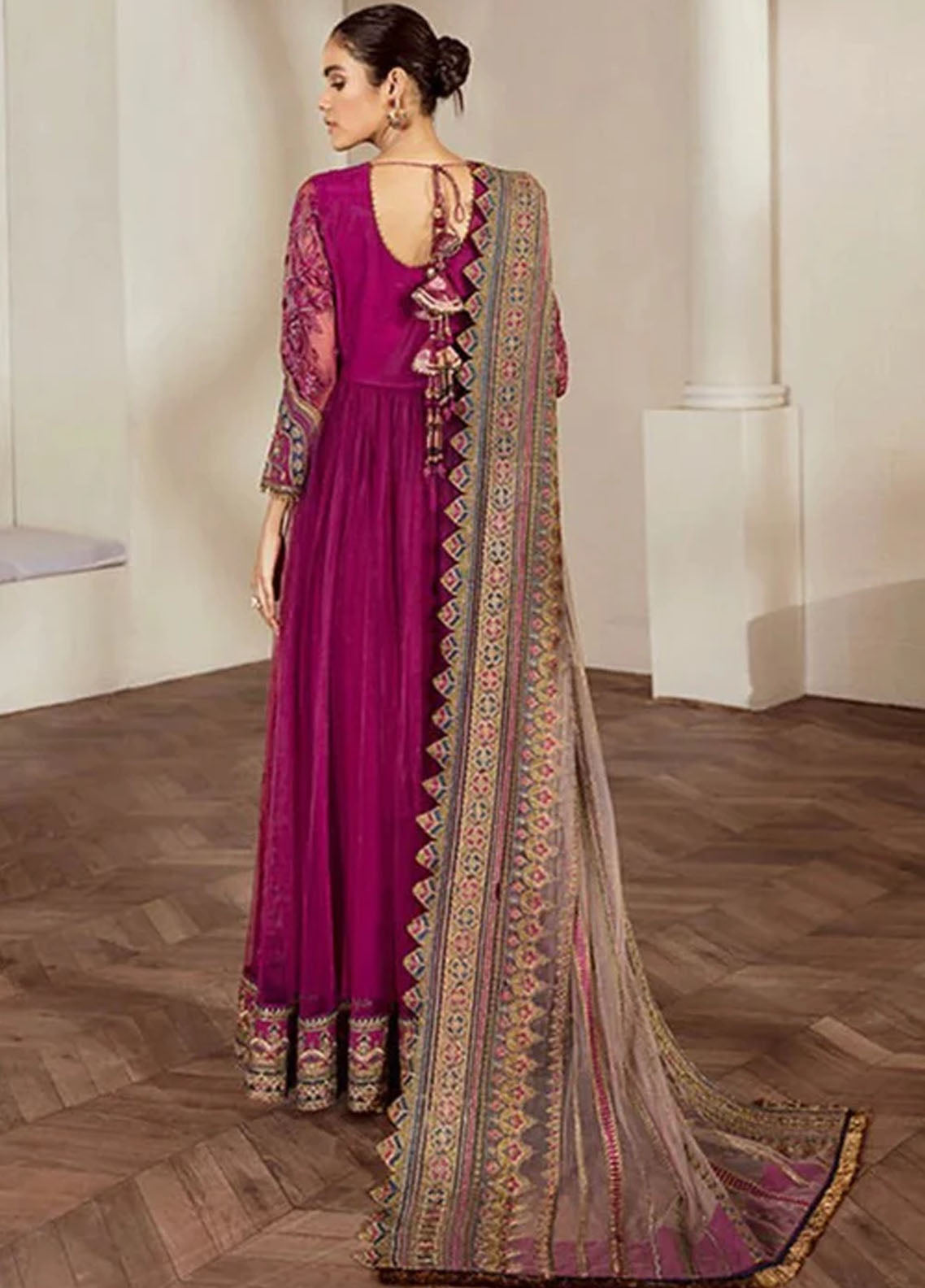 Baroque Embroidered Net Suits Unstitched 3 Piece BQ25UF Cali Glam