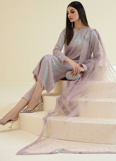 Baroque Embroidered Net Suits Unstitched 3 Piece BQ25UF PR- D384