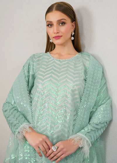 Baroque Embroidered Net Suits Unstitched 3 Piece BQ25UF UF- D 517