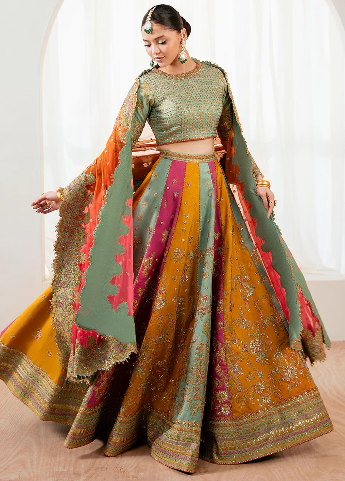 Baroque Embroidered Organza Suits Unstitched 3 Piece BQ25UF UF-4036