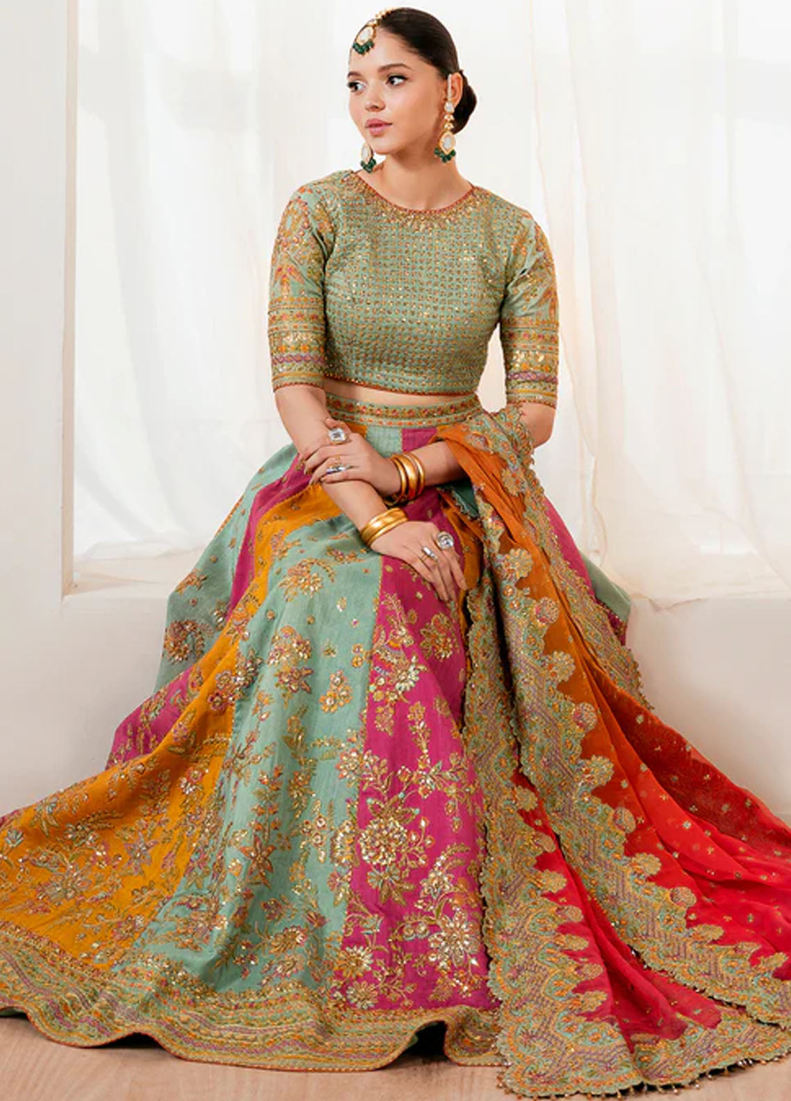 Baroque Embroidered Organza Suits Unstitched 3 Piece BQ25UF UF-4036