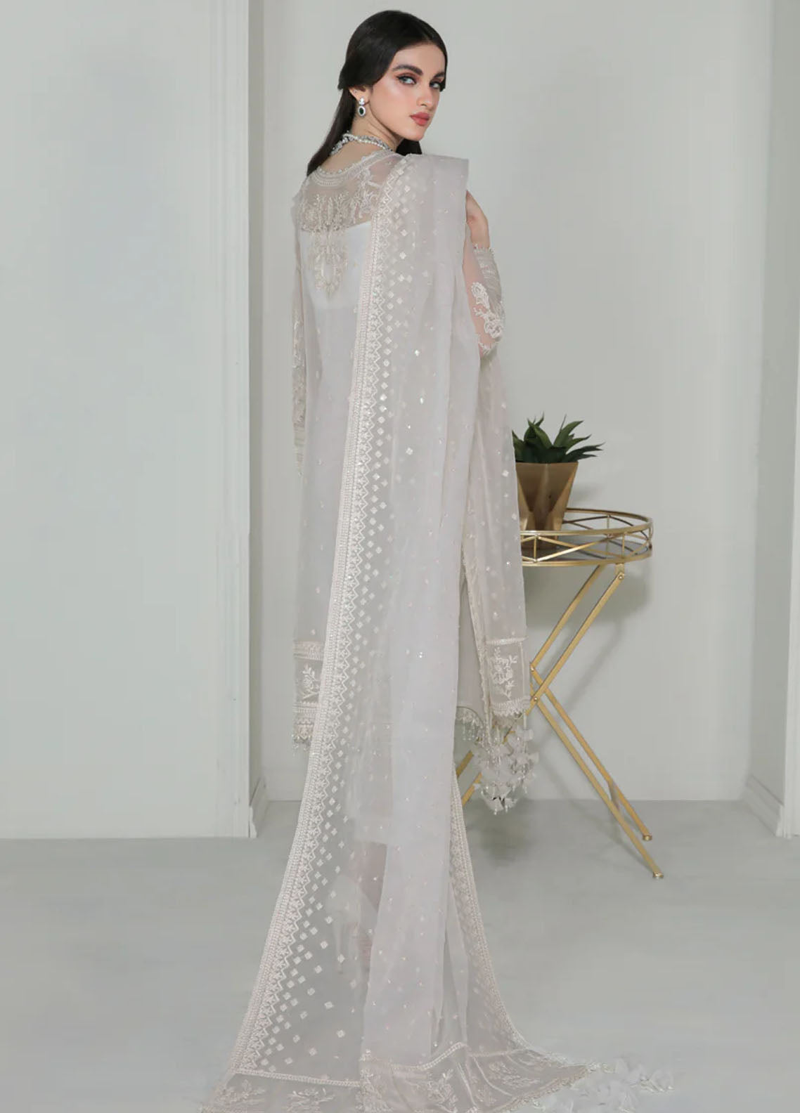 Baroque Embroidered Organza Suits Unstitched 3 Piece BQ25UF UF- D186