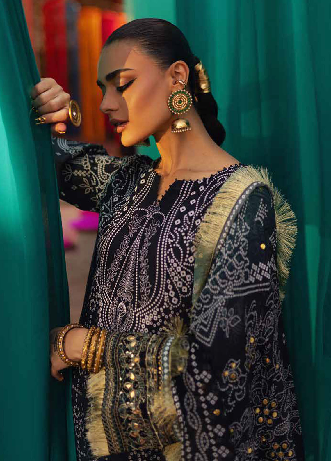 Bazaar By Nureh Embroidered Lawn Collection 2024 NS-129