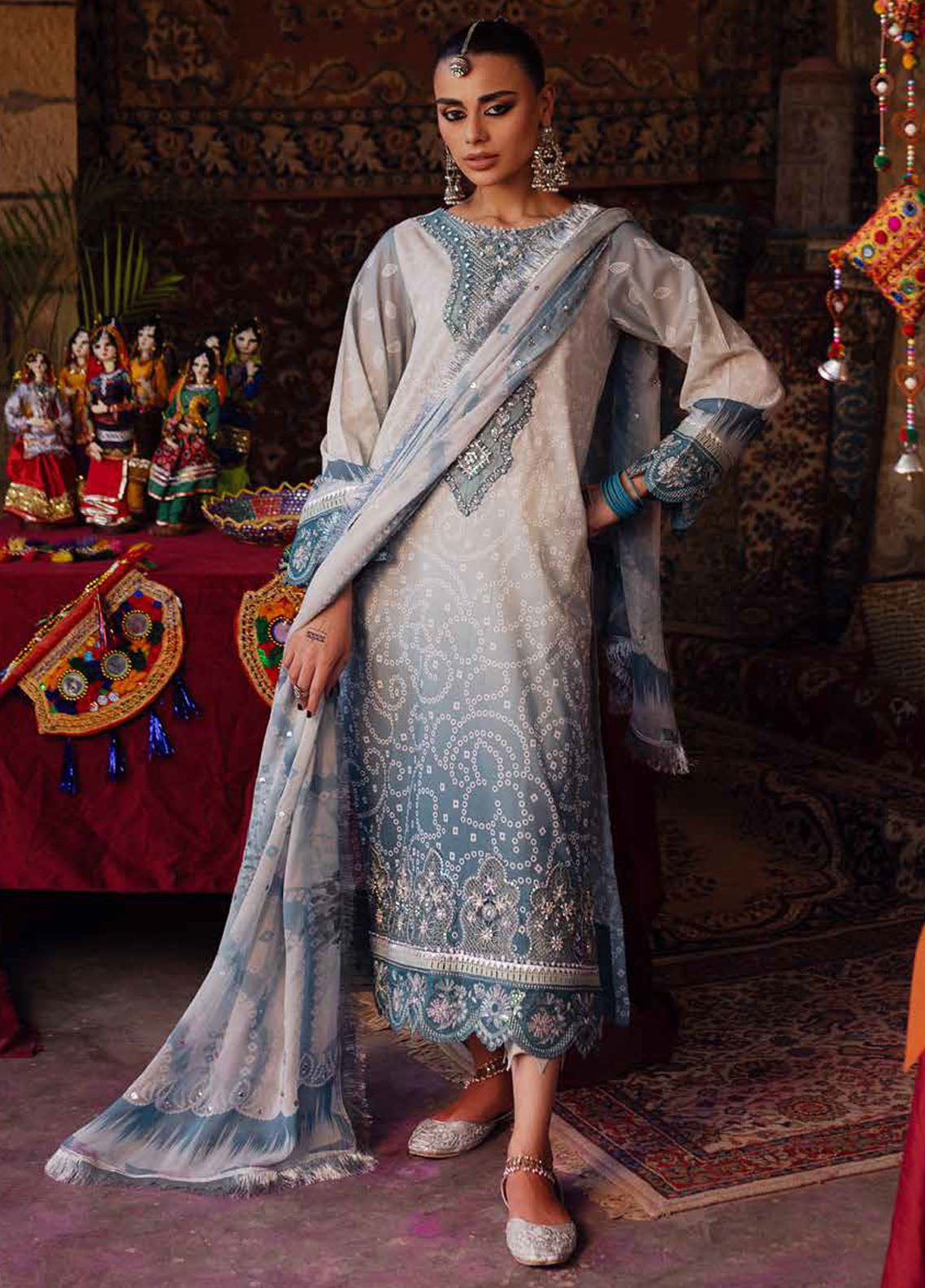 Bazaar By Nureh Embroidered Lawn Collection 2024 NS-130