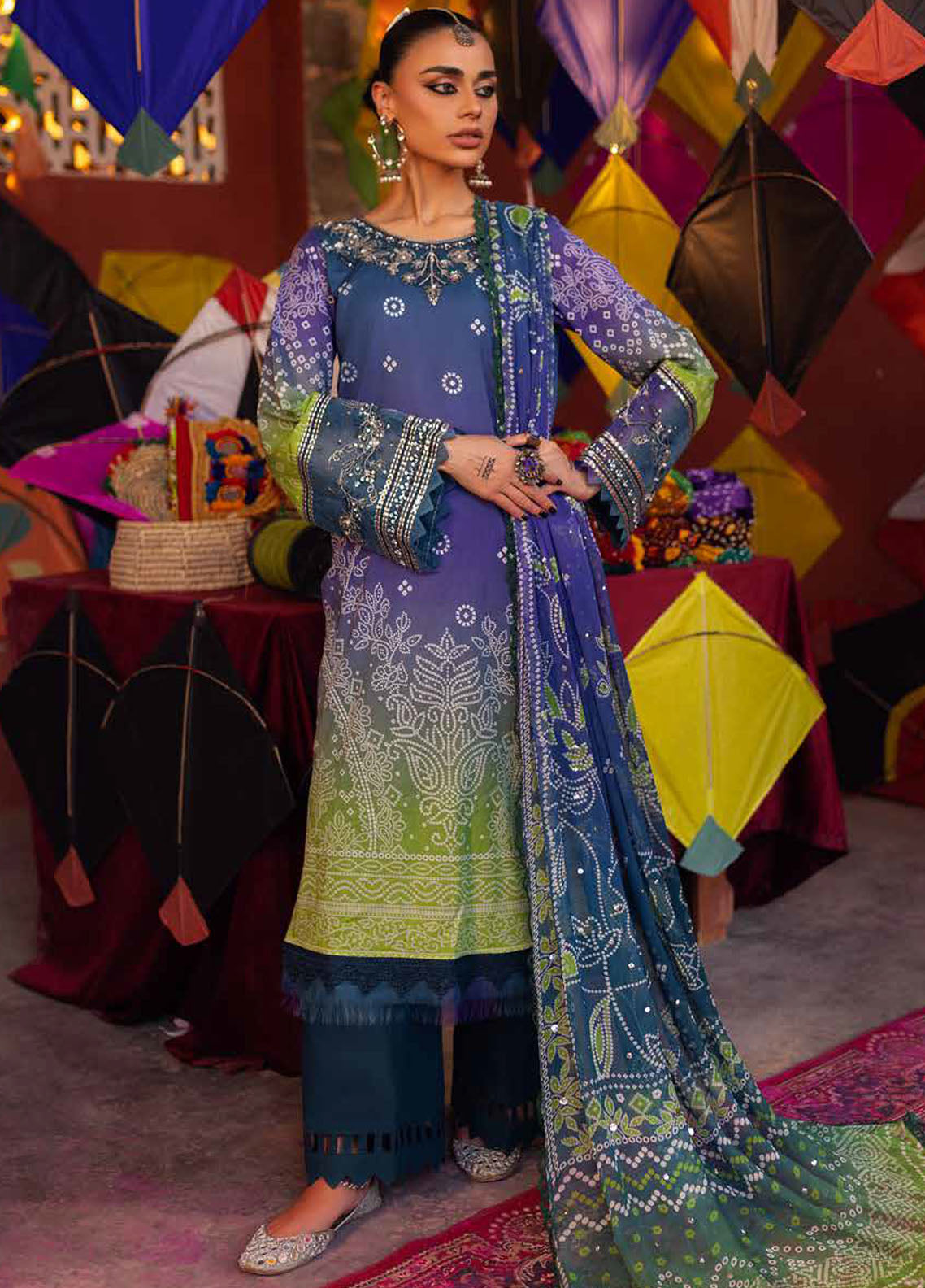 Bazaar By Nureh Embroidered Lawn Collection 2024 NS-133