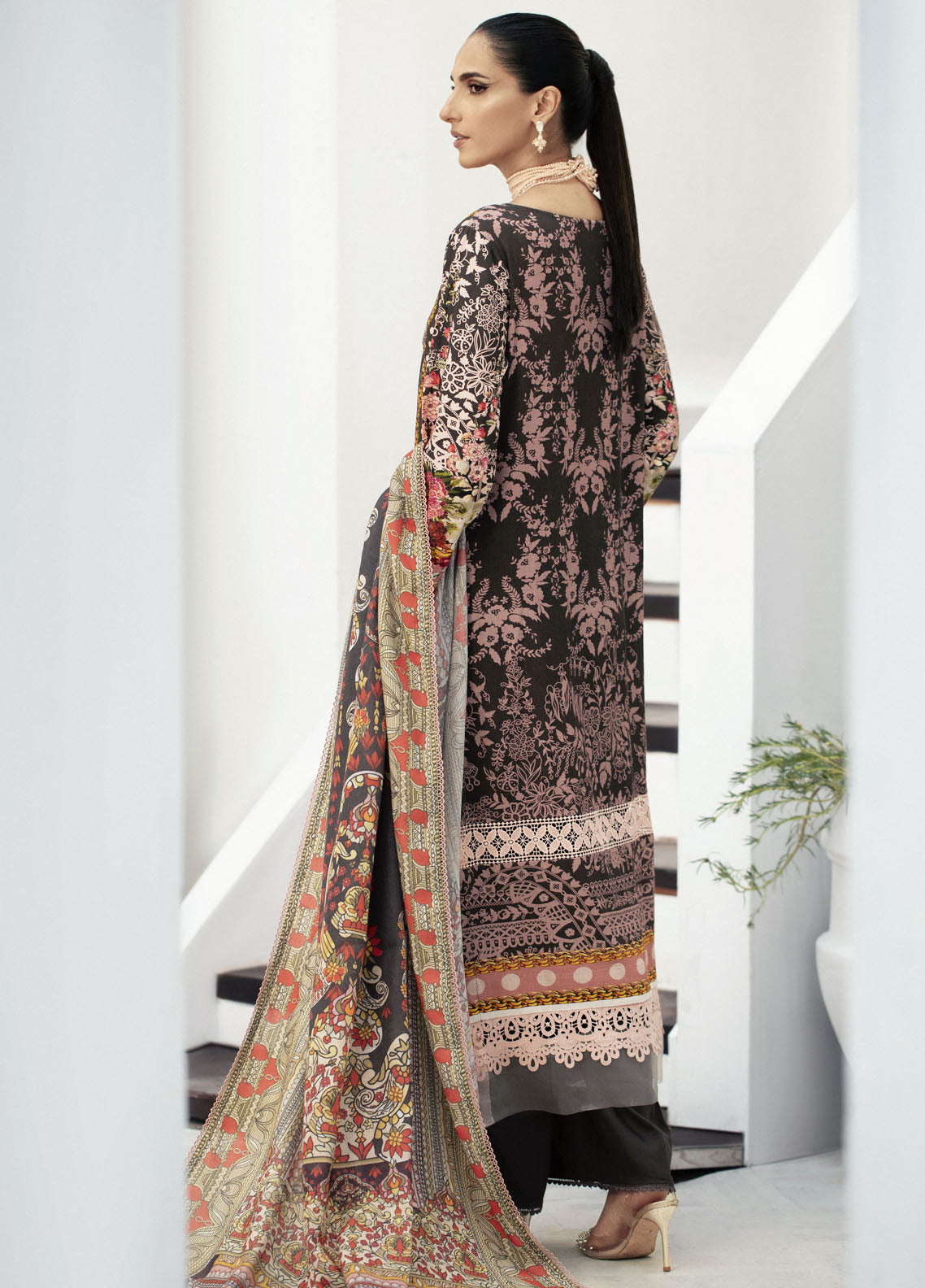 Blossom By Lala Textiles Unstitched Slub Linen Collection 2023 Saffron
