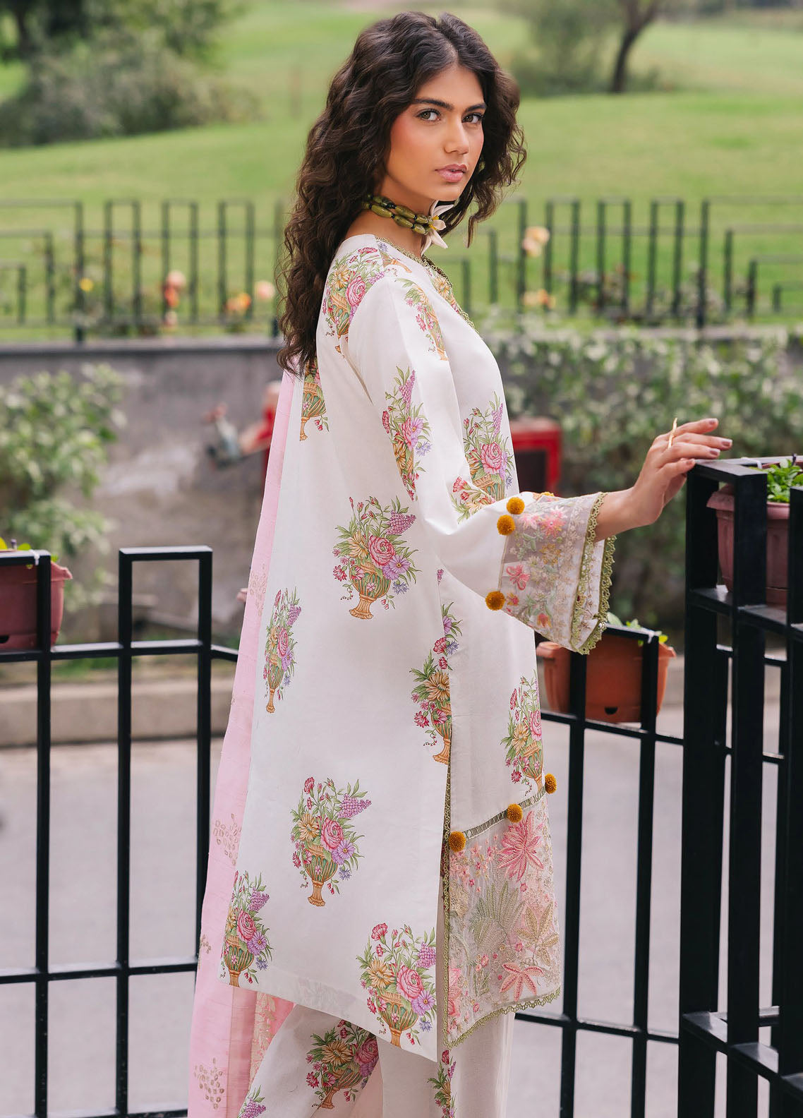 Broadway by Mahnur Embroidered Lawn Suits Unstitched 3 Piece MN25B D-02 Cherry Blossom