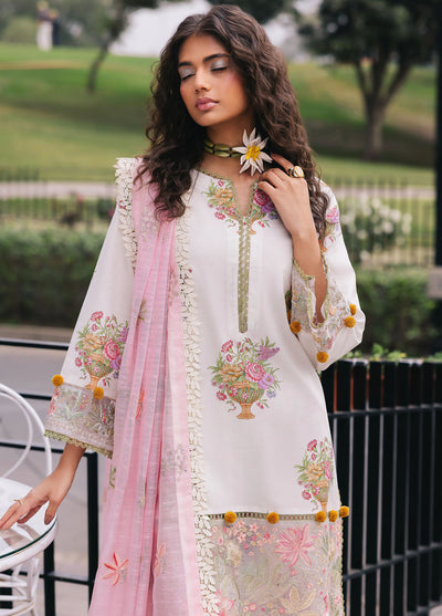 Broadway by Mahnur Embroidered Lawn Suits Unstitched 3 Piece MN25B D-02 Cherry Blossom