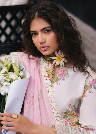 Broadway by Mahnur Embroidered Lawn Suits Unstitched 3 Piece MN25B D-02 Cherry Blossom