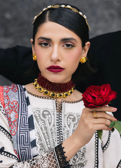 Broadway by Mahnur Embroidered Lawn Suits Unstitched 3 Piece MN25B D-05 Freesia