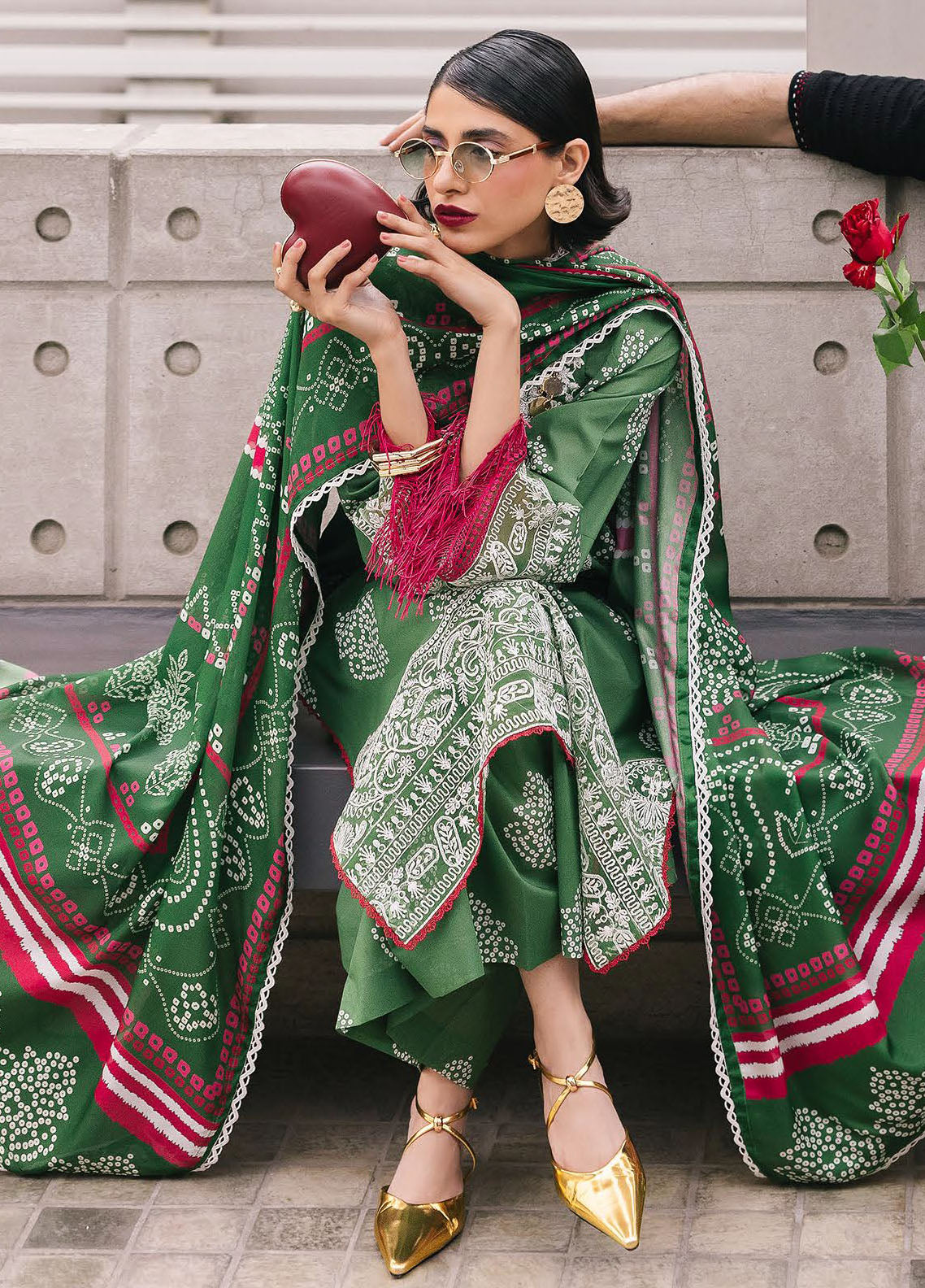 Broadway by Mahnur Embroidered Lawn Suits Unstitched 3 Piece MN25B D-08 Sagebloom
