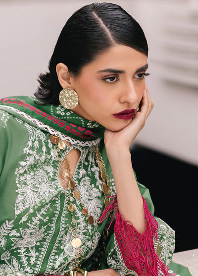 Broadway by Mahnur Embroidered Lawn Suits Unstitched 3 Piece MN25B D-08 Sagebloom
