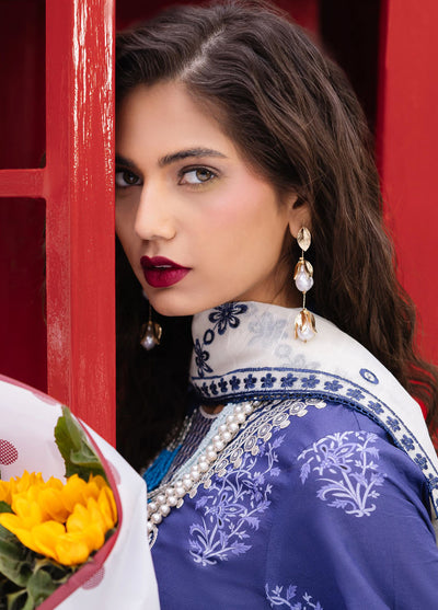 Broadway by Mahnur Embroidered Lawn Suits Unstitched 3 Piece MN25B D-10 Tulip