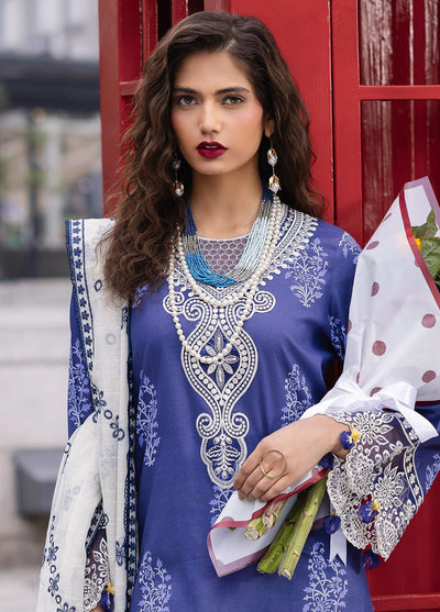 Broadway by Mahnur Embroidered Lawn Suits Unstitched 3 Piece MN25B D-10 Tulip