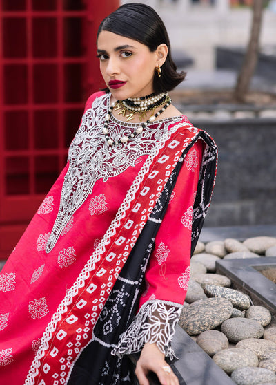 Broadway by Mahnur Embroidered Lawn Suits Unstitched 3 Piece MN25B D-11 Azalea