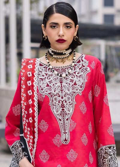 Broadway by Mahnur Embroidered Lawn Suits Unstitched 3 Piece MN25B D-11 Azalea