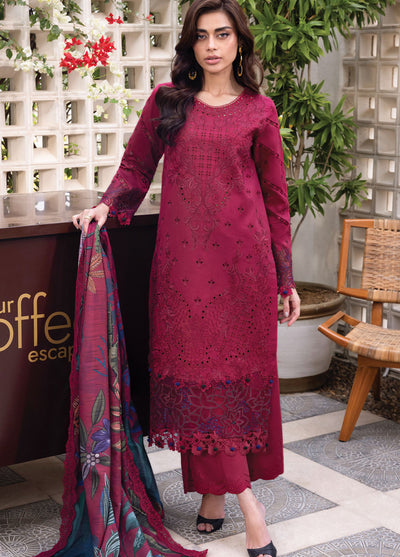 Carnation by Rang Rasiya Embroidered Lawn Unstitched Suits 3 Piece RR25CL D-07 Aria