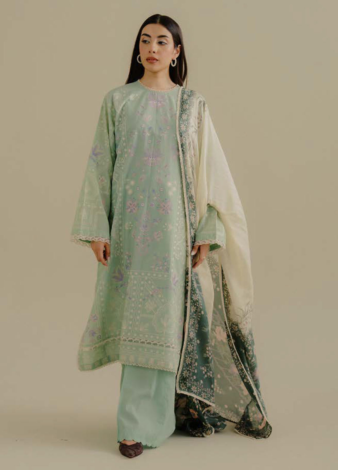 Coco by Zara Shahjhan Embroidered Lawn Suits Unstitched 3 Piece CZS25LD D-10 A Nyssa