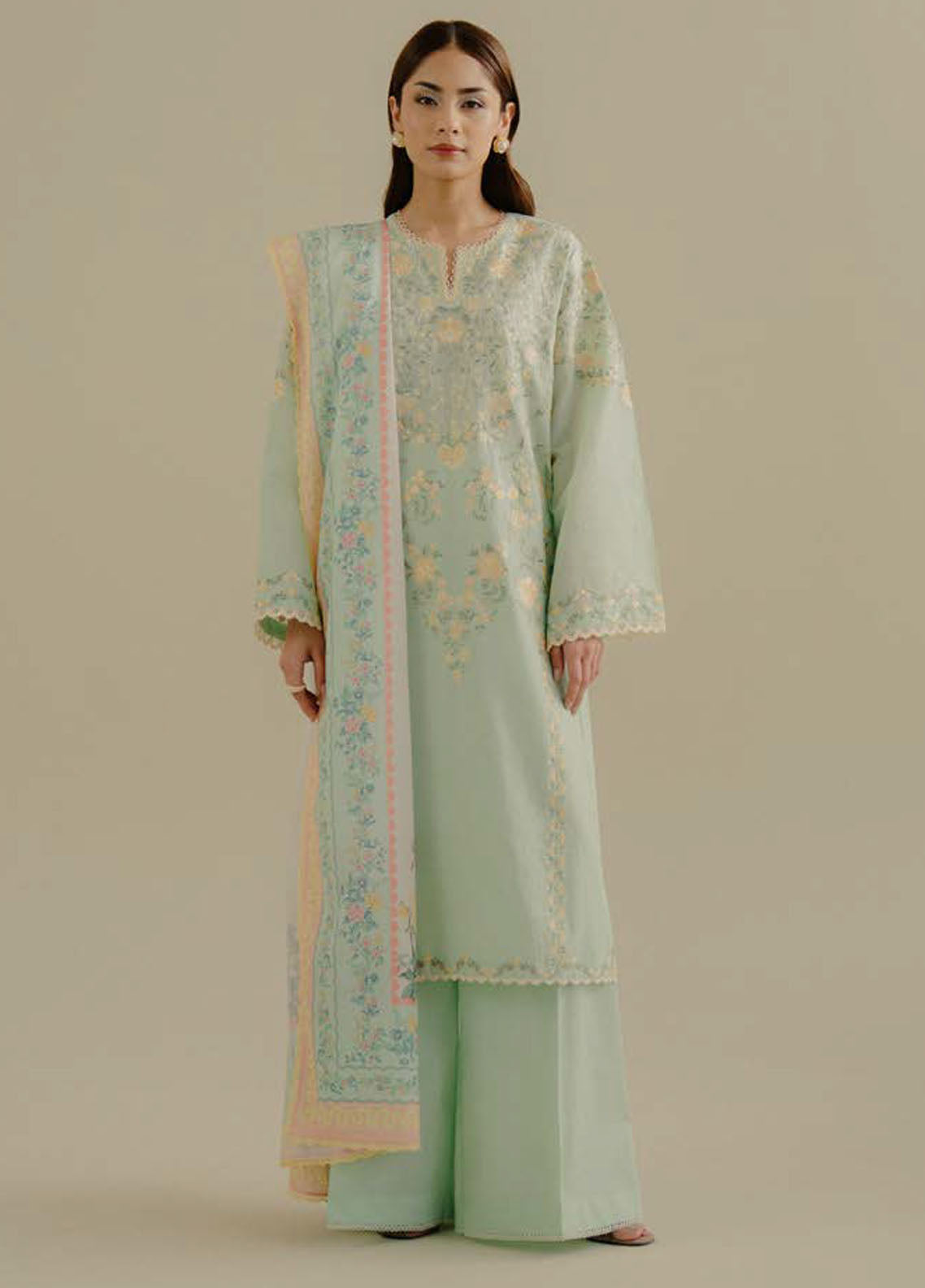 Coco by Zara Shahjhan Embroidered Lawn Suits Unstitched 3 Piece CZS25LD D-7 A Velin