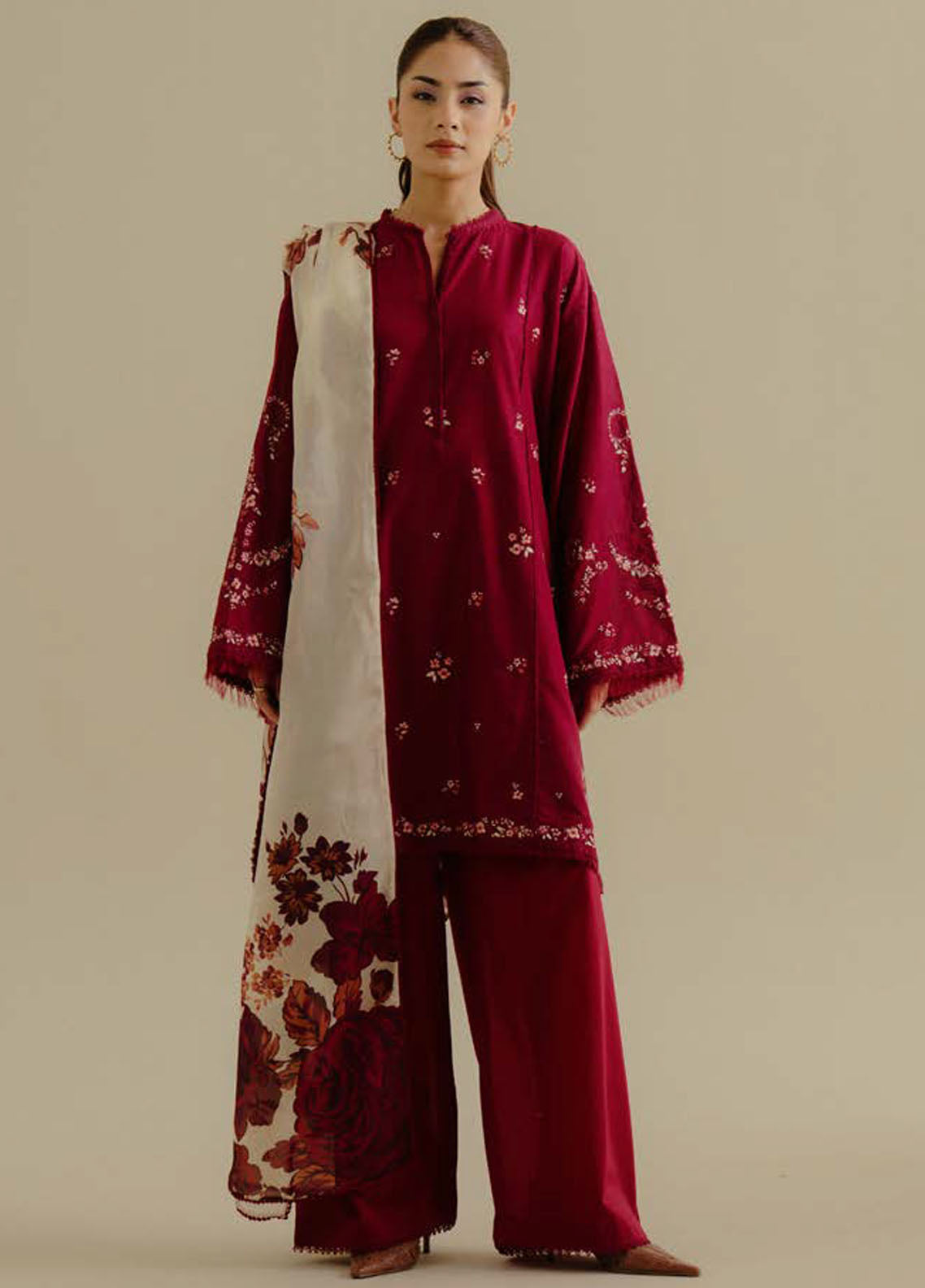 Coco by Zara Shahjhan Embroidered Lawn Suits Unstitched 3 Piece CZS25LD D-4 B Yana