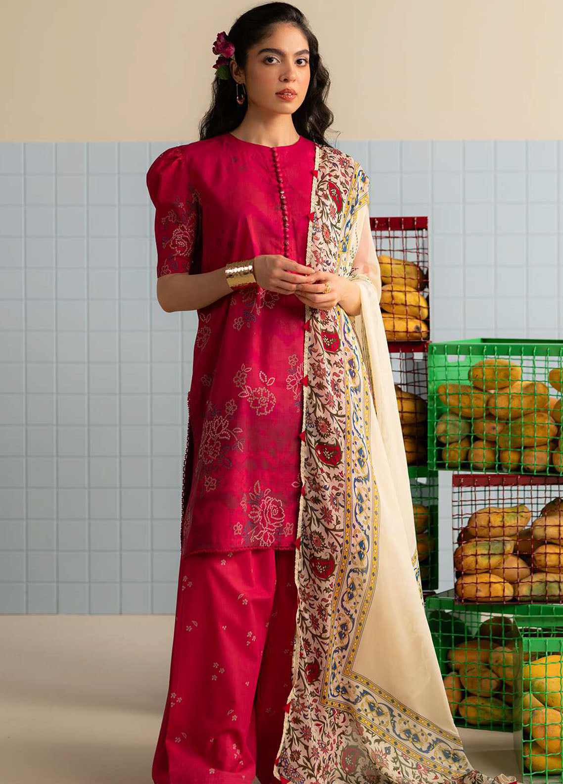 Coco Prints by Zara Shahjahan Printed Lawn Suits Unstitched 3 Piece CZS25PS D-06 B Kina