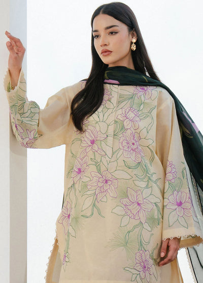 Coco By Zara Shahjahan Embroidered Lawn Suits Unstitched 3 Piece D1B Bloom