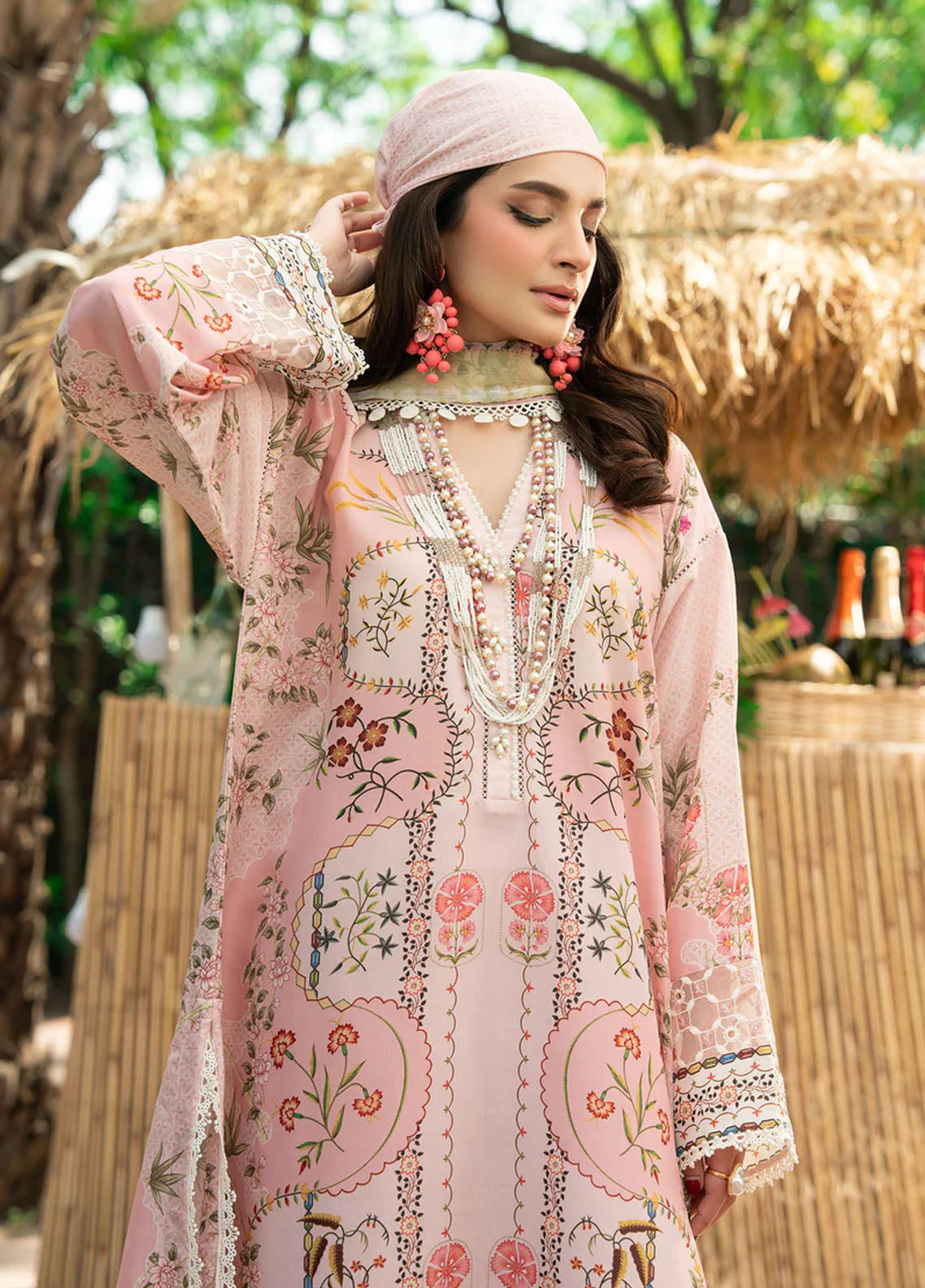 Cocktail by Sardinia Embroidered Lawn Suits Unstitched 3 Piece SRD25CPE 1003 Pinik Punch