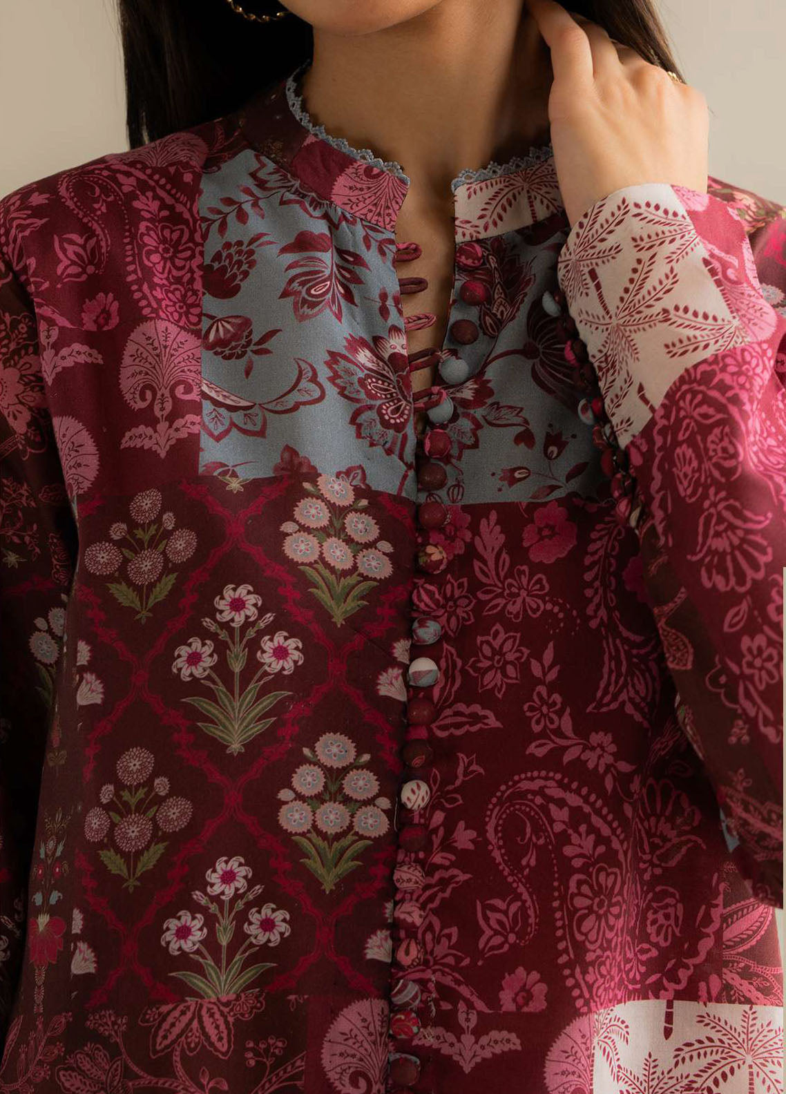 Coco Prints by Zara Shahjahan Printed Lawn Suits Unstitched 3 Piece CZS25PS D-05 A Mevi
