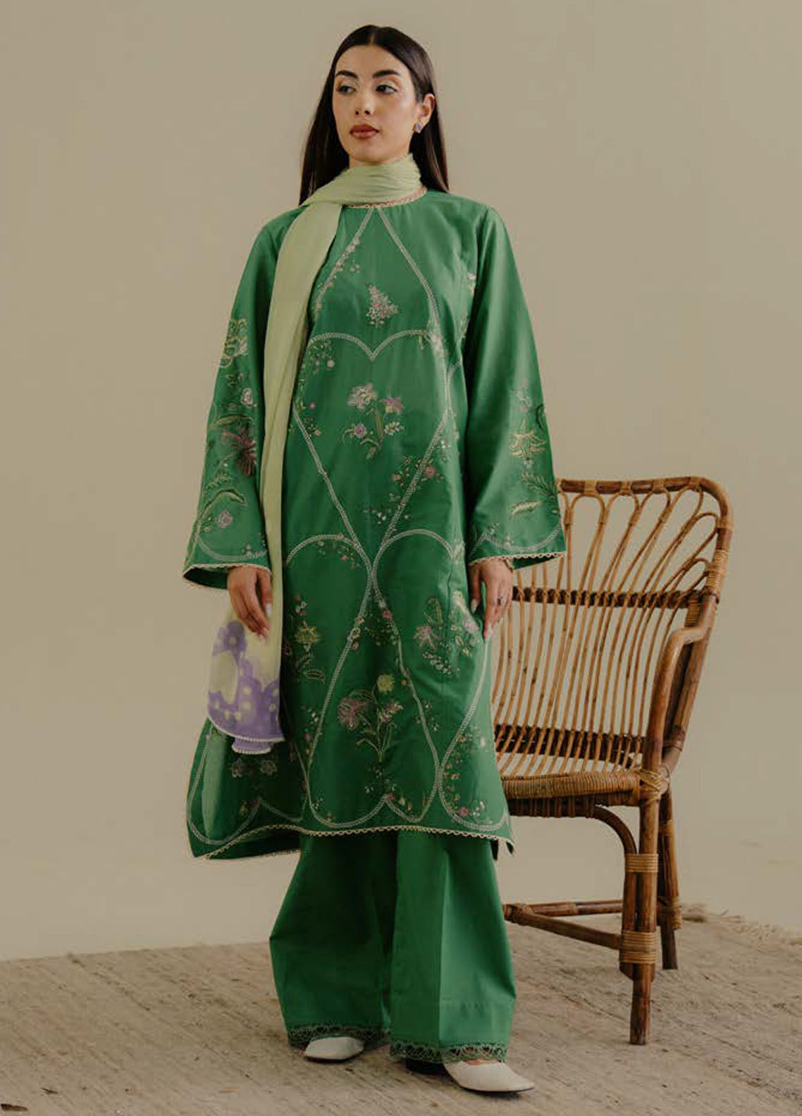 Coco by Zara Shahjhan Embroidered Lawn Suits Unstitched 3 Piece CZS25LD D-8 B Tara
