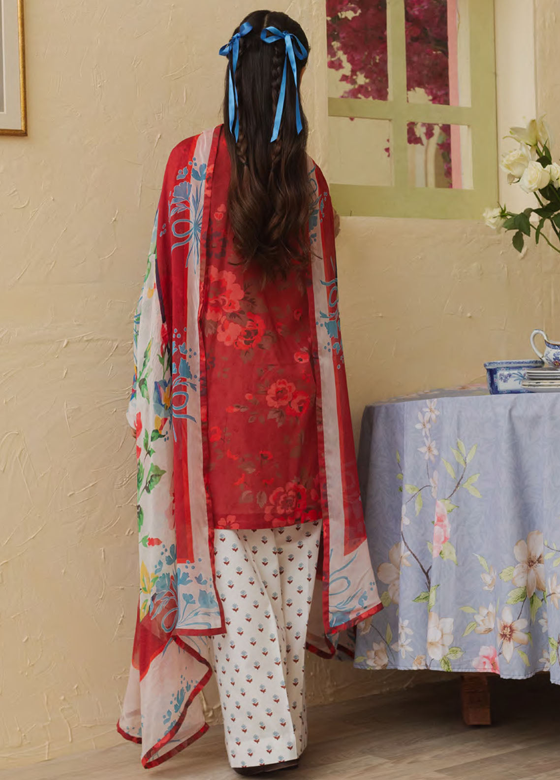 Coco Prints By Zara Shahjahan Unstitched Lawn Collection 2024 D-09 Pomegranate