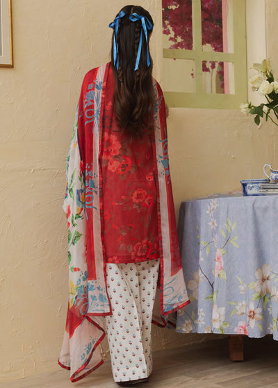 Coco Prints By Zara Shahjahan Unstitched Lawn Collection 2024 D-09 Pomegranate