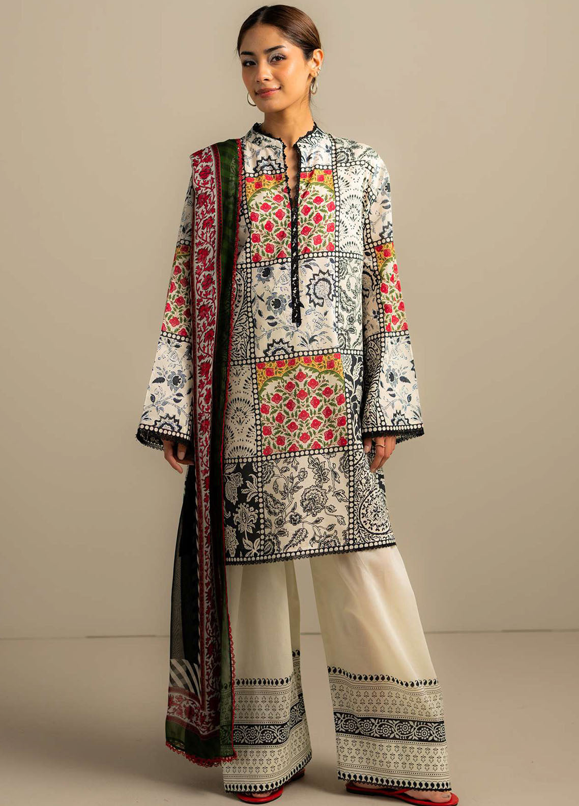 Coco Prints by Zara Shahjahan Printed Lawn Suits Unstitched 3 Piece CZS25PS D-08 B Elra