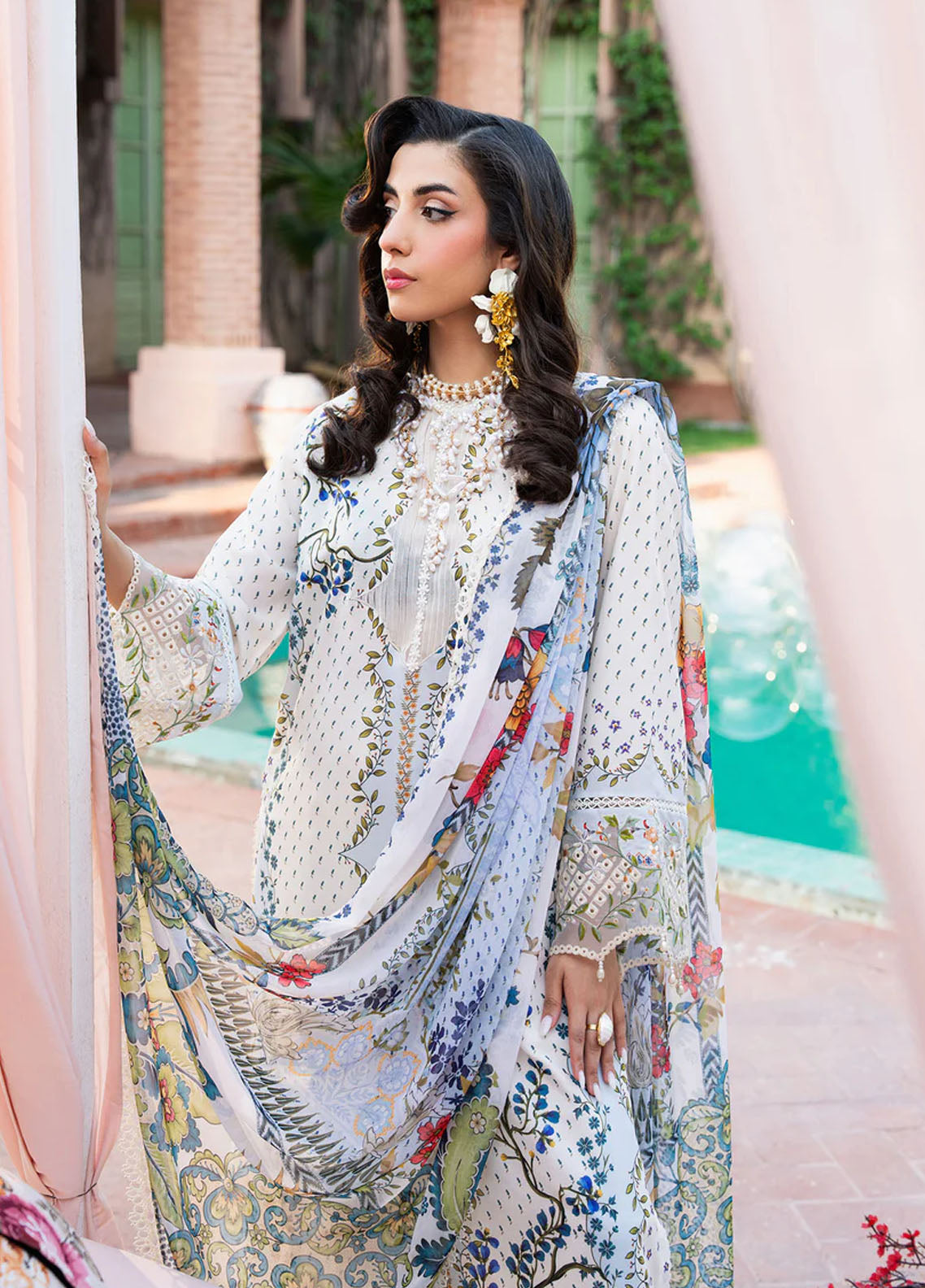 Cocktail by Sardinia Embroidered Lawn Suits Unstitched 3 Piece SRD25CPE 1005 Pina Colada